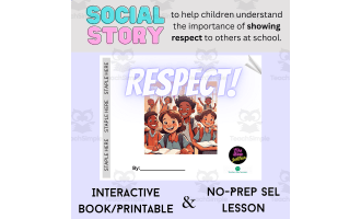 Behavior Support Tool: RESPECT Interactive Book/Printable | SEL Lesson