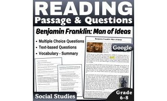 Benjamin Franklin: Social Studies Reading Comprehension Passage (Docs)