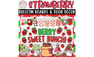 Berry Sweet Bunch!: Strawberry Bulletin boards And door Decor kit