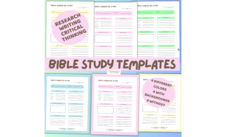 Bible Study Templates - Character Studies