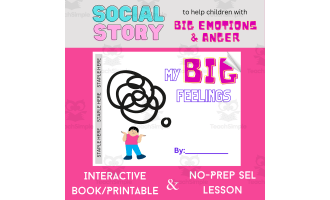 Big Emotions/Anger | Interactive Book/Printable | Behavior Support