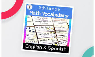 Bilingual 5th Grade Math Vocab Cards – ESL/ELL