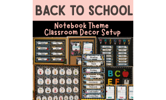 Binder Covers & Spine Labels Composition Notebook | Cutesy Theme Class