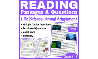 Bioluminescence & Insects : Reading Comprehension passages (PDF)