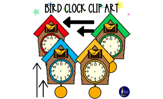 Bird Clock Clip Art