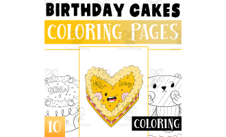 Birthday Cake Coloring Pages Worksheet Activity For Morning Work