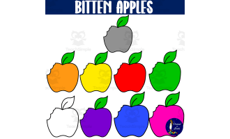 Bitten Apples Clip Art