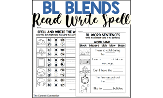 BL Beginning Blends Worksheets - Read Write and Spell