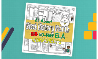 Black History Month ELA Worksheets 4th|5th|6th