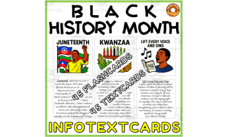 Black History Month Info Flash Cards Resource