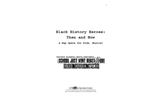 Black History Month Musical using Rap Songs