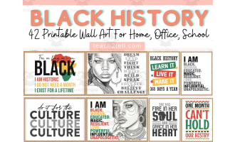 Black History Month Wall Art | Black Woman Wall Art | Black History Month Posters | Office Wall Art | Printable Wall Art | Gallery Wall Art