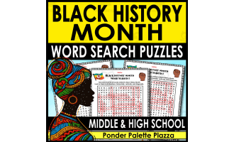Black History Month Word Search with Answer Key