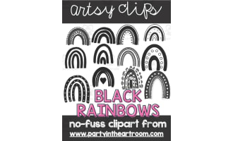 Black Rainbows Clipart