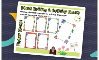 Blank Writing & Activity Sheets – Spring Theme