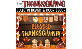 Blessed Thanksgiving!: Bulletin Board and Door Decor kit Crafts