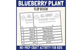 Blueberry Plant Flipbook Craft DIY Science Study Writing activity