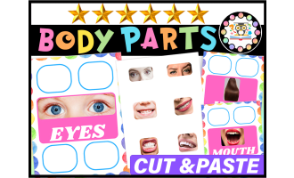 Body Parts Activity Pages| Body Parts Worksheets Cut & pas