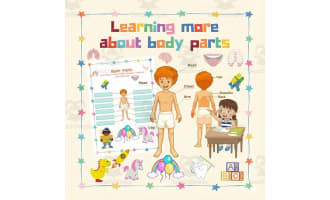 Body Parts Worksheets Human Body Anatomy Science Pre-K to 1st