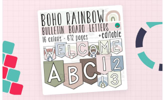 Boho Bulletin Board Letters
