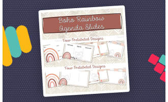 Boho Rainbow Daily Agenda Slide Template