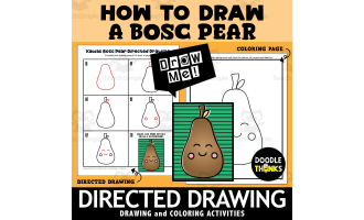 Bosc Pear Directed Drawing | How To Draw | Kawaii Style