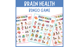 Brain health mindfulness bingo game SEL Wellness healthy habits