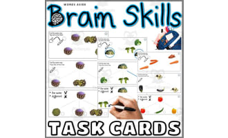 Brain Task Cards Same or Different