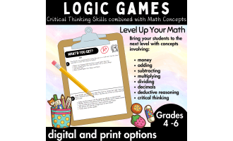 Brain Teasers and Logic Puzzles Math Challenge Activity