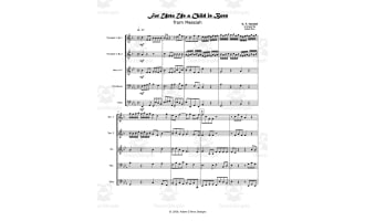 Brass Quintet Sheet Music: "For Unto Us a Child is Born"