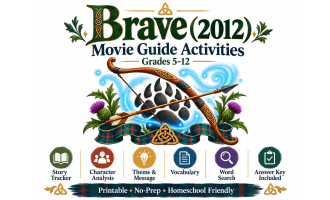 Brave (2012) Movie Study Guide | Comprehension, Analysis & Vocabulary