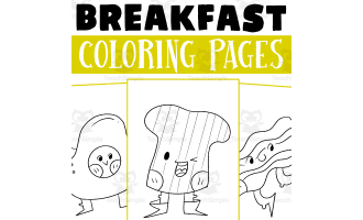 Breakfast Coloring Pages Worksheet Activity