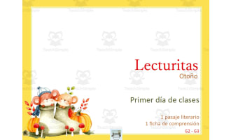 Bridging Lecturita Otoño Spanish Reading Comprehension Comprensión lectora first day of school