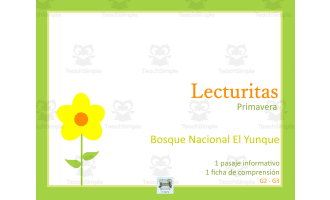 Bridging Lecturita Primavera Spanish Reading Comprehension Comprensión lectora Bosque Nacional El Yunque