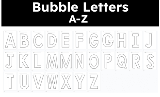 Bubble Letters A-Z