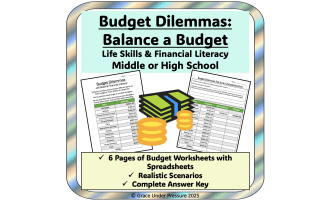 Budget Dilemmas: Middle or High School Financial Literacy & Budgeting