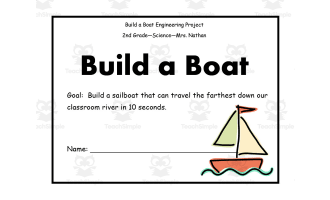 Build A Boat Engineering Project
