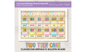 Bulletin Board Classroom Birthday In Cute Tiered Cake Design