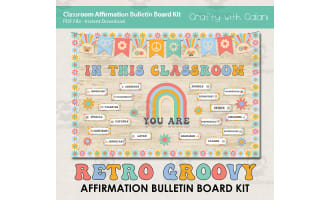 Bulletin Board : Positive Affirmation In Retro Groovy Design