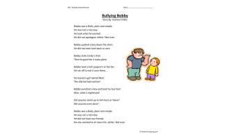 Bullying Bobby - Reading Comprehension Worksheet