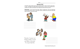 Bullying Worksheet