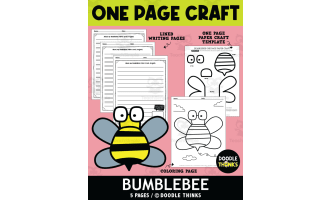 Bumblebee One Page Paper Craft Art Activities