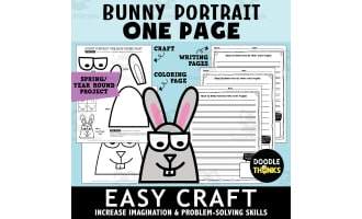 Bunny Rabbit Paper Craft | Easy One-Page Art Project for Spring