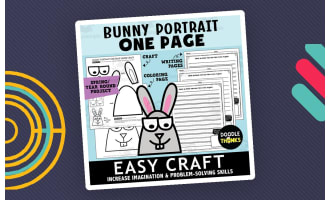 Bunny Rabbit Paper Craft | Easy One-Page Art Project for Spring