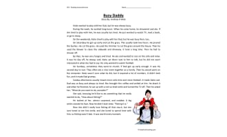 Busy Daddy - Reading Comprehension Worksheet