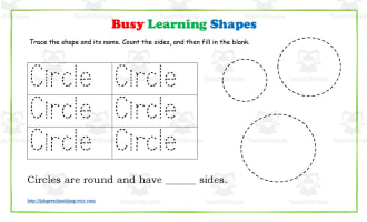 Busy Learning Shapes Worksheets