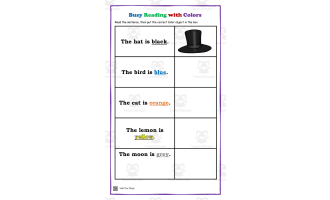 Busy Reading with Colors Worksheet