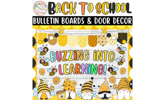 Buzzing into: Bee Back To School Bulletin Board or Door Decor Kit