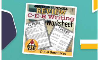 C-E-R Writing Review Worksheet (Claim, Evidence, Reasoning)