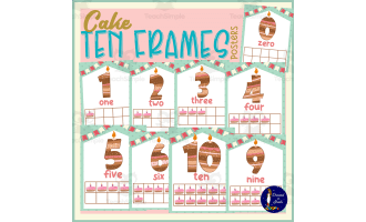 Cake Ten Frames Classroom Posters